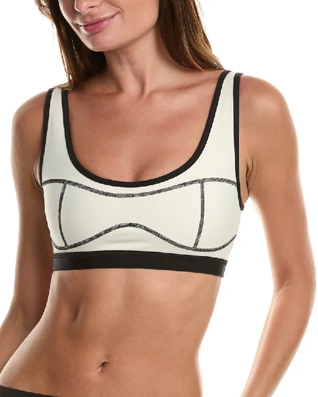 WeWoreWhat Snap Front Scoop Bra Cool Women's Distressed