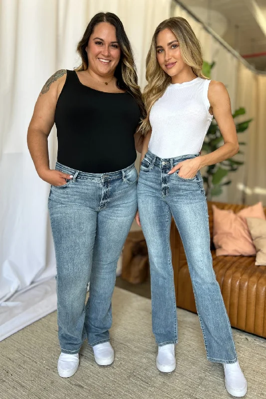 Judy Blue Full Size Medium Rise Bootcut Jeans Hip Women's Retro