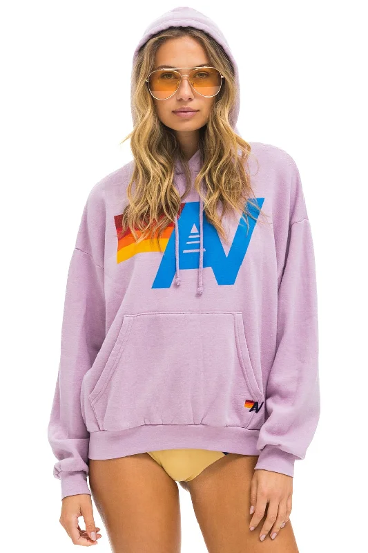 LOGO PULLOVER RELAXED HOODIE - MAUVE Sporty Women's Tennis