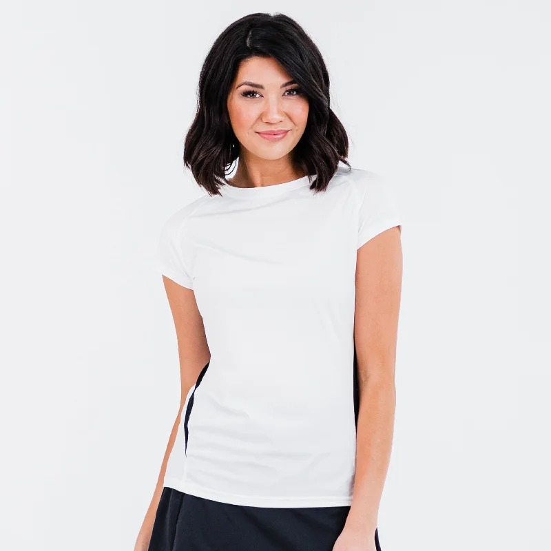 Women's Pro Cap Sleeve Performance Top With Mesh Panels Women