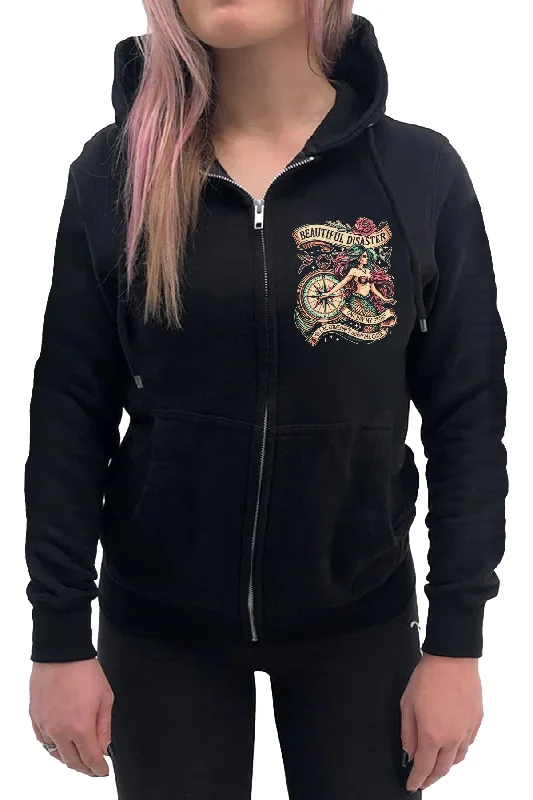 Survival Guide Zip Hoodie Stylish Women's Neon