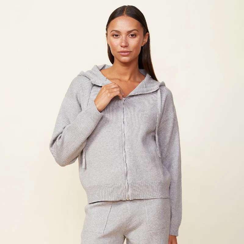 Soft Knit Zip Up Hoody Contemporary 