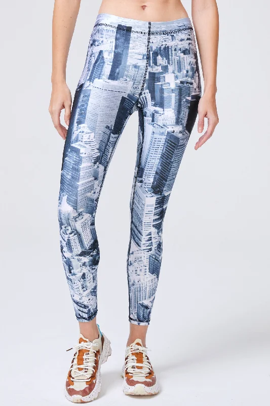 Hi-Shine Leggings in Above NYC Monochromatic All - in - one