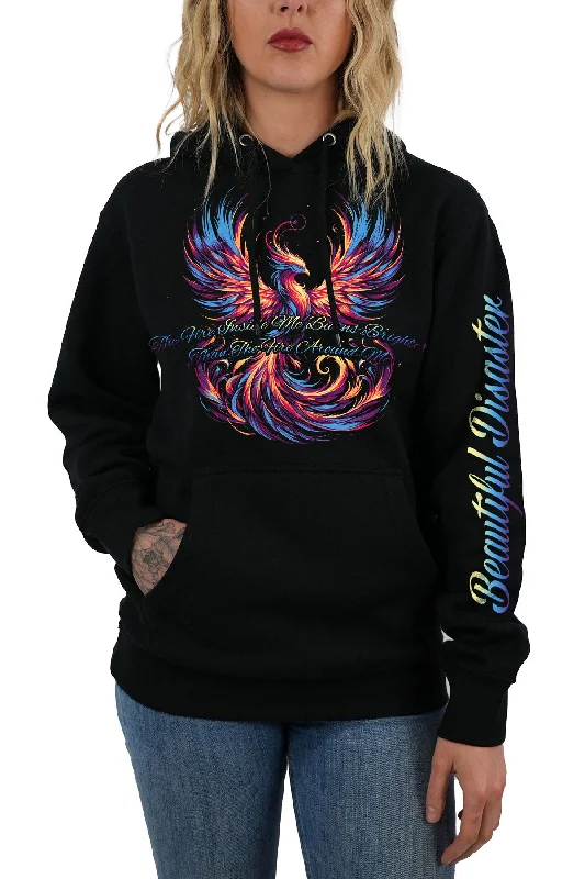 Phoenix 6 Pullover Hoodie Unique Women's Upcycled