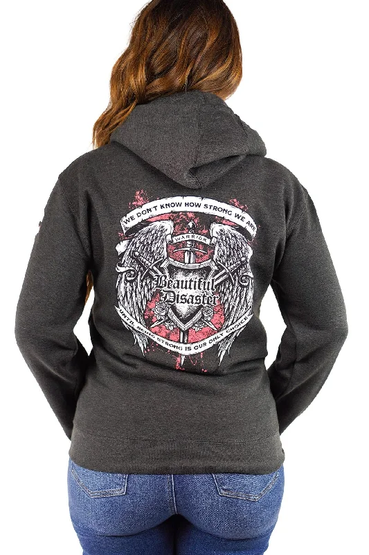 Warrior Zip Hoodie Casual Women's Loose - fitting