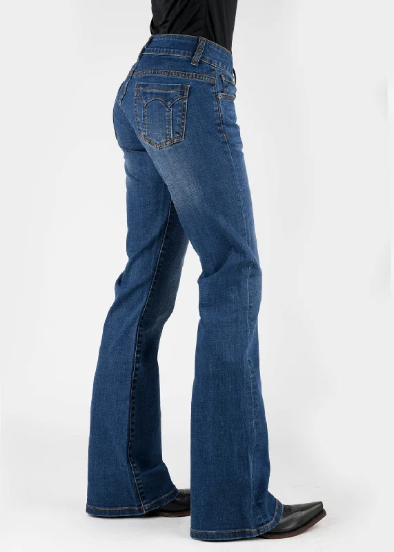 Stetson Womens 816 Classic Bootcut Seam Dark Blue Cotton Blend Jeans Rugged Women's Outdoor Stetson Womens 816 Classic Bootcut Seam Dark Blue Cotton Blend Jeans Rugged Women's Outdoor