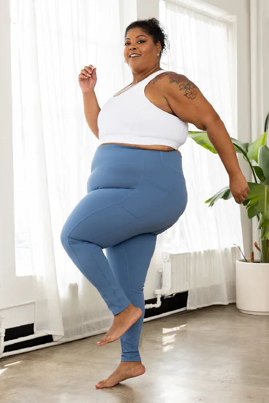 Pocket Ankle Leggings - Moonlight Blue Adventure