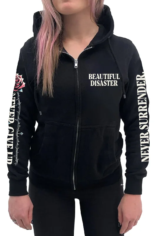 Against All Odds Zip Hoodie Confident Women's High - fashion