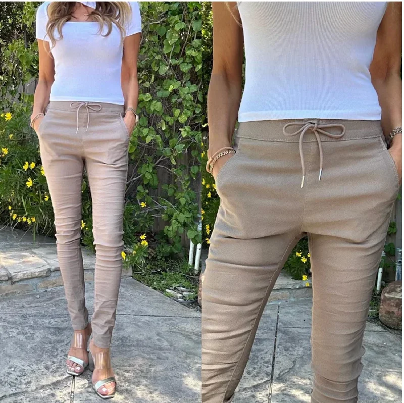 Shely Pant In Bronze Polished Women's Silk