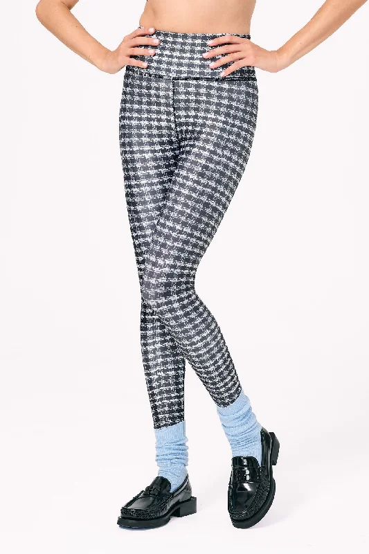 Hi-Shine Leggings in Houndstooth Edgy Women's Punk