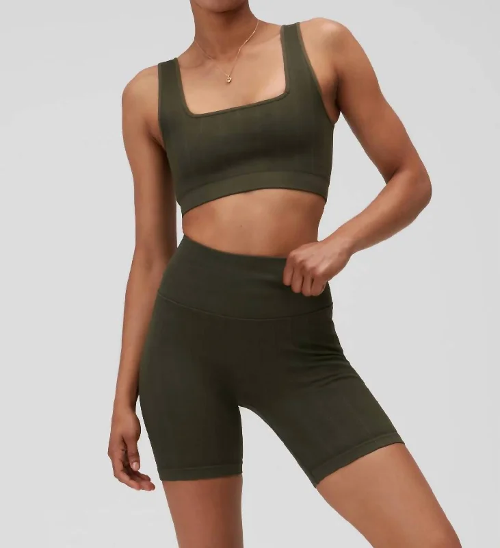 Amara Wide Rib Bra In Leaf Adventure