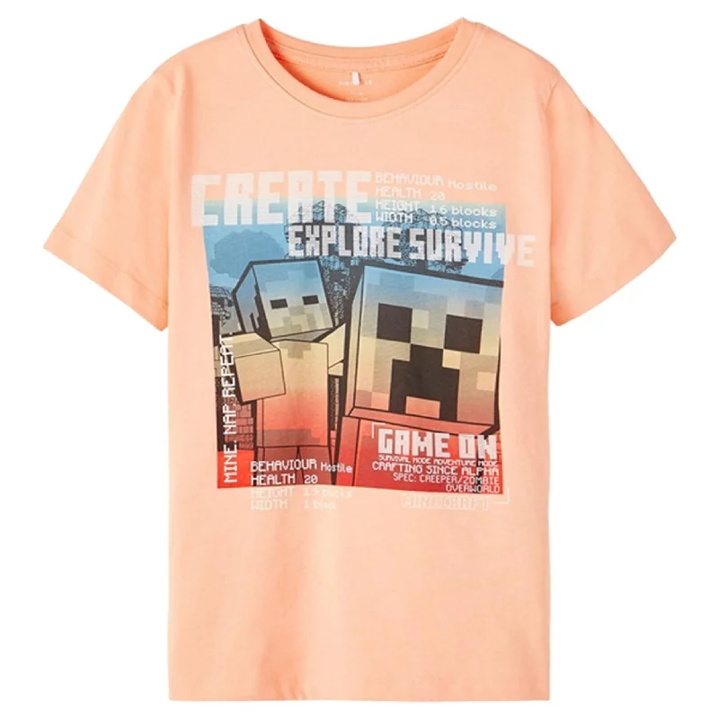 Name it Peach Nectar Major Minecraft T-Shirt Vacation