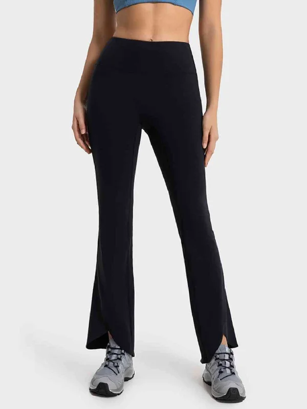 Wide Waistband Bootcut Sports Pants Bohemian Women's Free