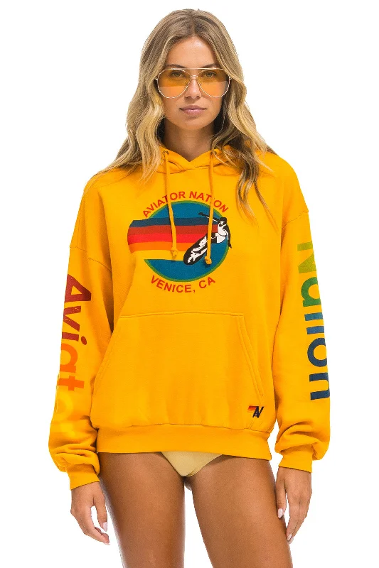 AVIATOR NATION RELAXED PULLOVER HOODIE - GOLD French