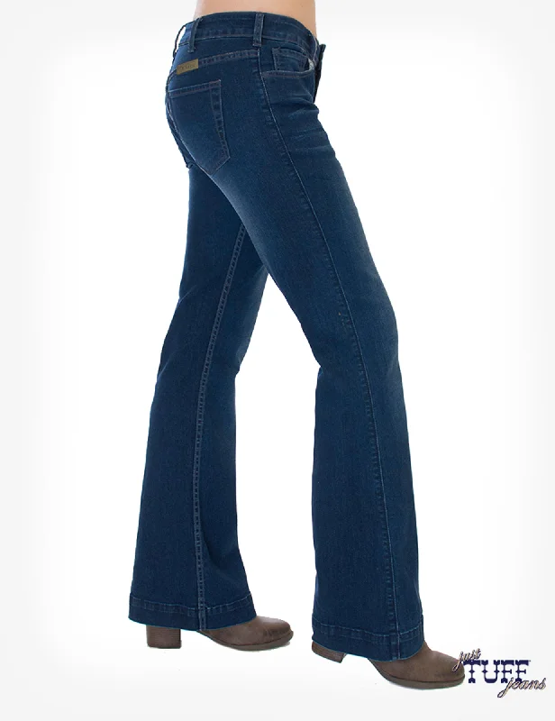 Cowgirl Tuff Womens Medium Wash Cotton Blend Jeans Just Tuff Refined Women's Hand - crafted Cowgirl Tuff Womens Medium Wash Cotton Blend Jeans Just Tuff Refined Women's Hand - crafted