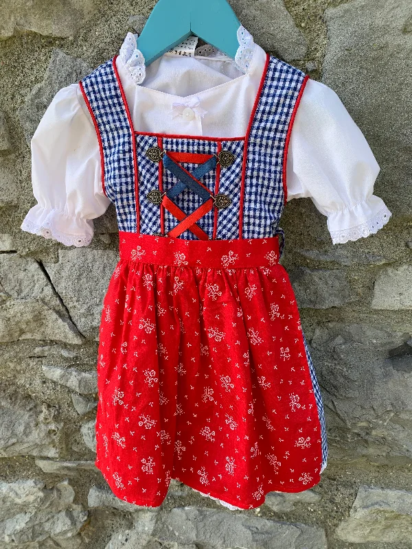 Coala folk pinafore&shirt    18-24m (86-92cm) Laid - back Women's Style