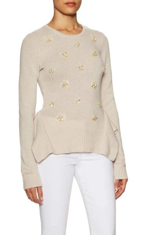 Loretta Beaded Cashmere Blend Pullover Refined Women's 