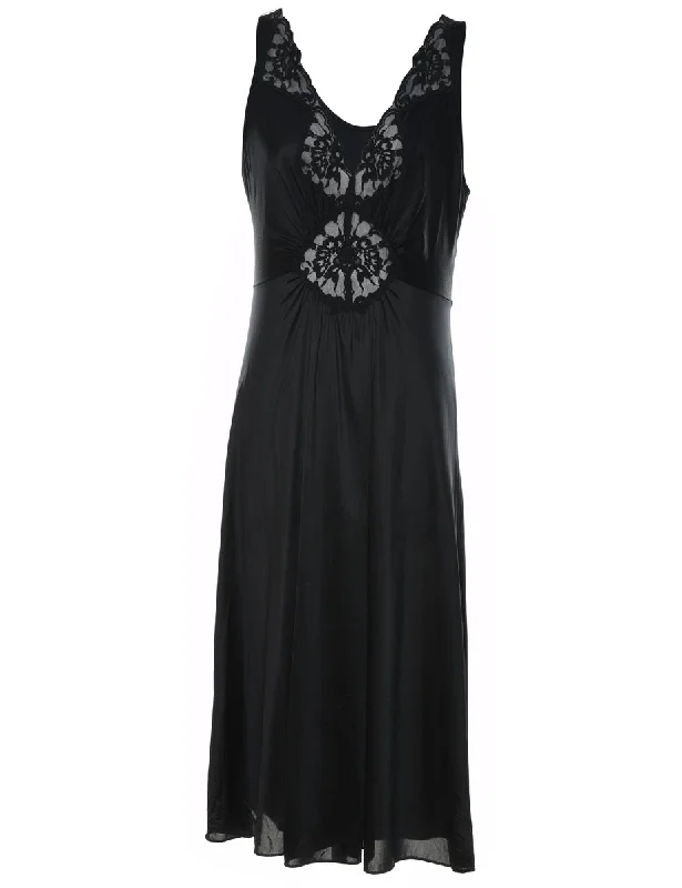 Classic Black Lace Nightdress - S Earthy Women's 