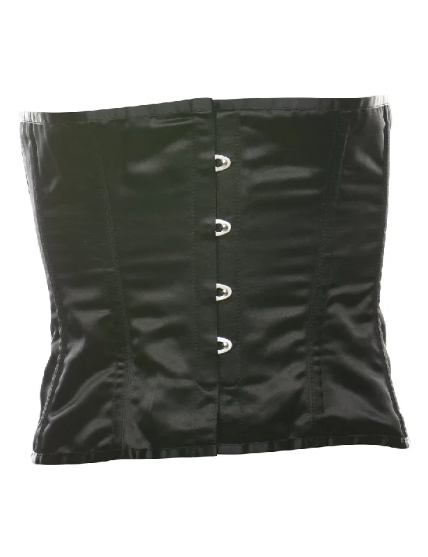 Black Classic Boned Corset - S Preppy Women's College