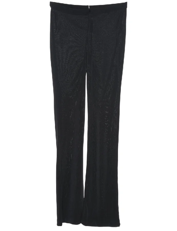 Black Trousers - W26 L31 Luxurious Women's High -  end