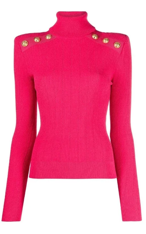 Rib-knit Turtleneck Jumper Cozy Women's Winter