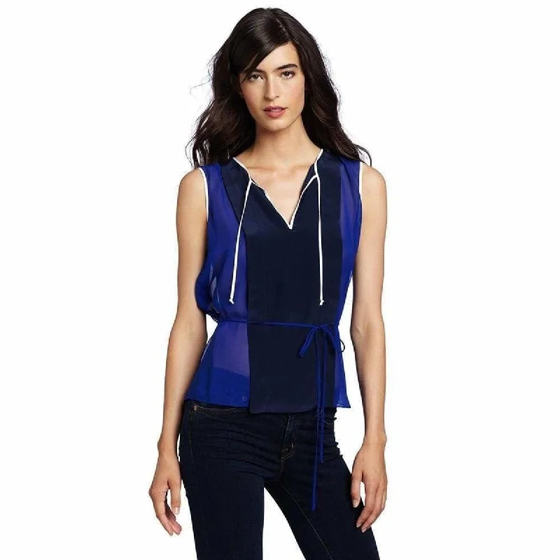 Royal Blue Combo Lula Silk Tank Top Preppy Women's College