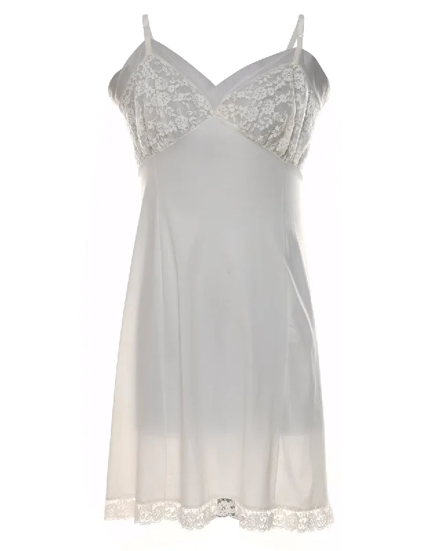 White Lace Slip Dress - S Athletic Women's High - 