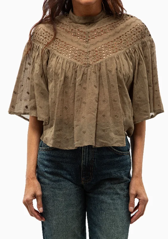 Mikki Blouse | Military Green Gym
