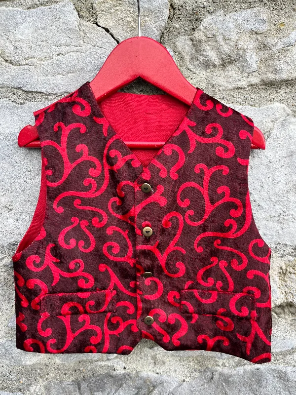 80s red waistcoat   18-24m (86-92cm) Sporty Women's Athleisure 