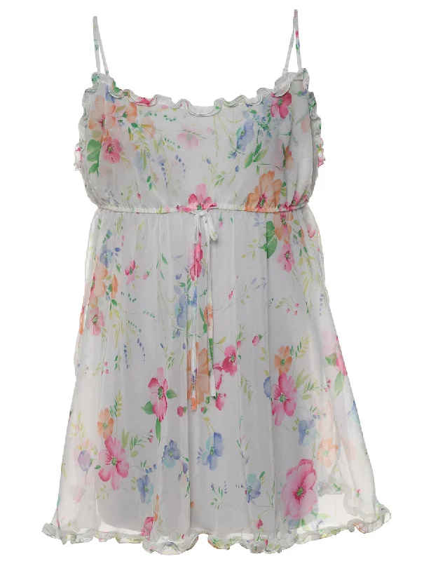 Victoria's Secret Multi-Colour Floral Babydoll - L Luxurious Women's High -  end