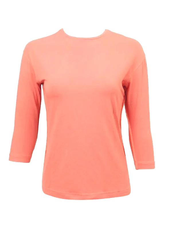 Art 3/4 Sleeve Solid Tee Preppy Women's College