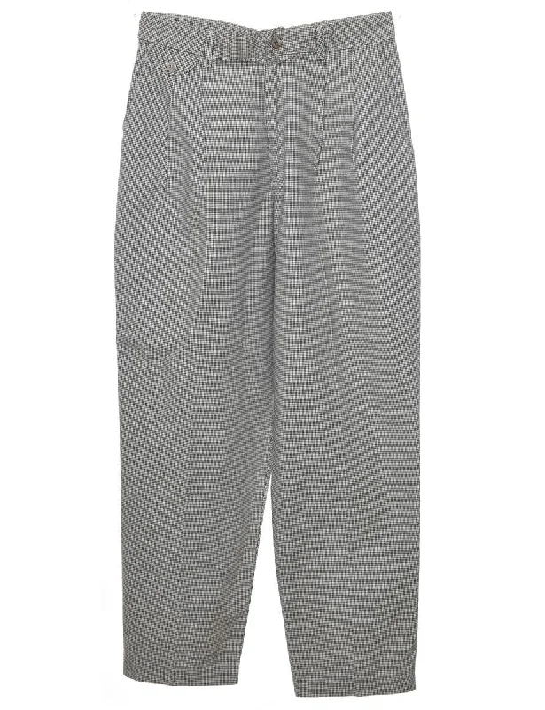 Lee Grey Dogtooth Trousers - W28 L28 Country
