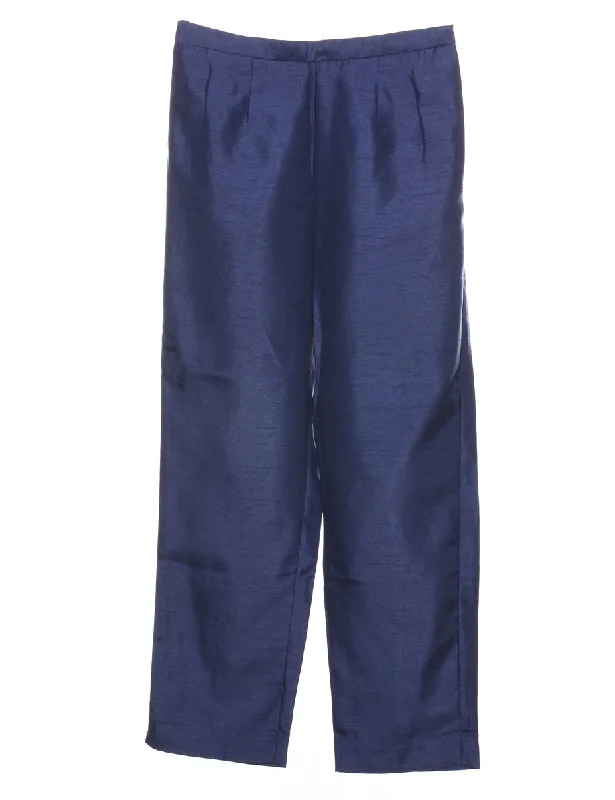 Classic Navy Trousers - W27 L27 Sleek Women's 