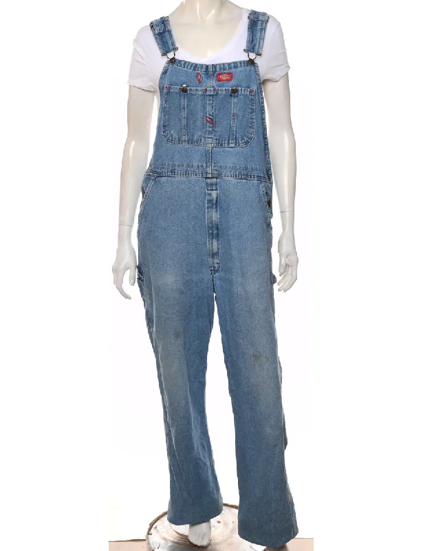 Medium Wash Dickies Dungarees - W36 L32 Bold Women's Animal Print