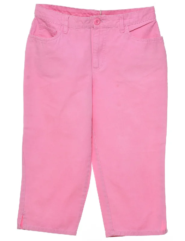 Bill Blass Cropped Pink Chinos - W29 L19 Sporty Women's Tennis