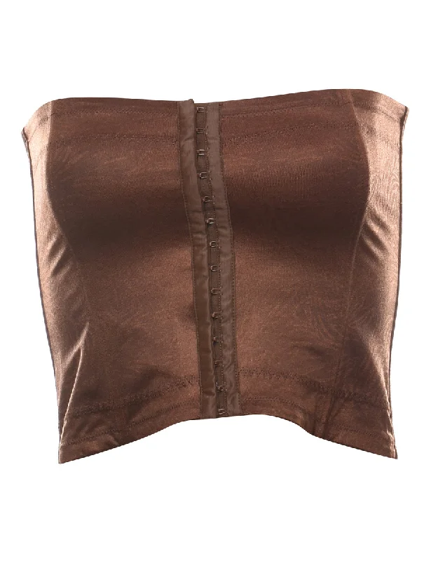 Dark Brown Corset Top - M Rugged Women's Outdoor 