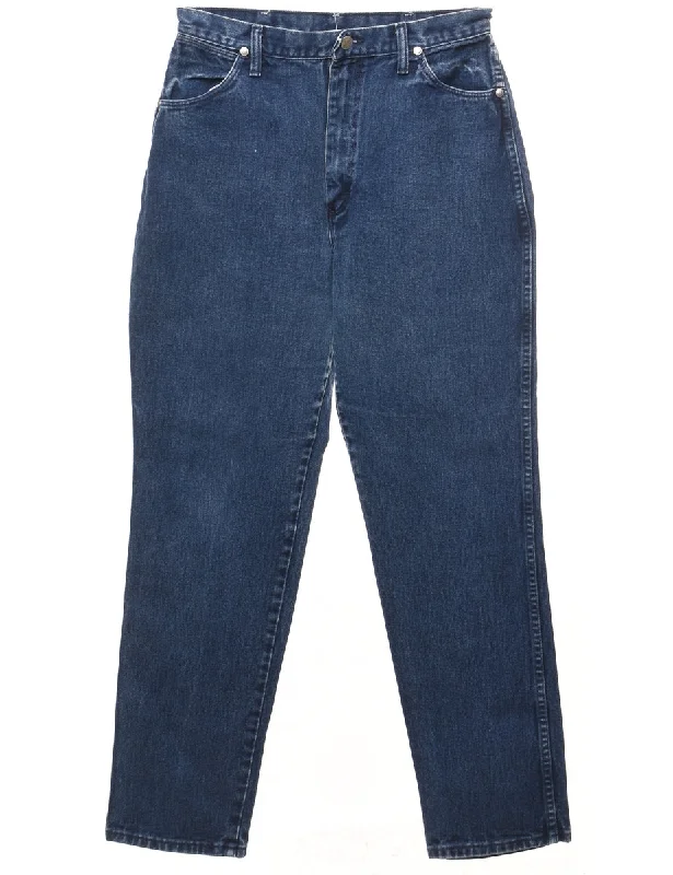 Dark Wash Tapered Wrangler Jeans - W28 L30 Sporty Women's Athleisure 