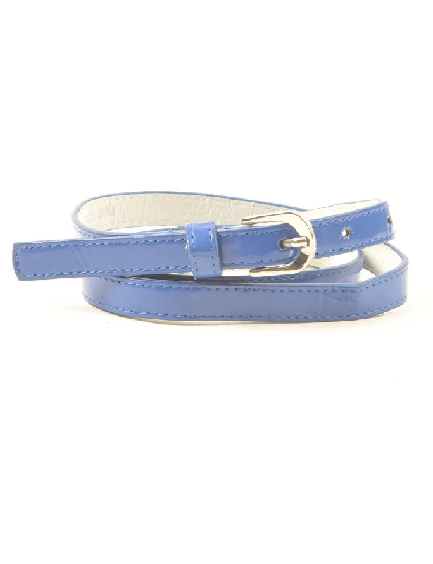 Blue Skinny Belt - L Cozy Women's Winter
