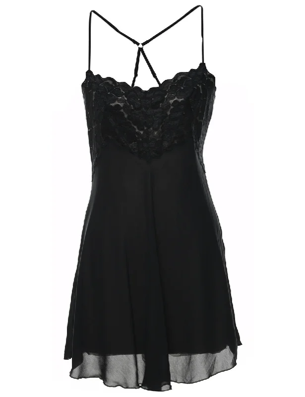 Black Classic Lace Babydoll - S Elegant Women's Formal 