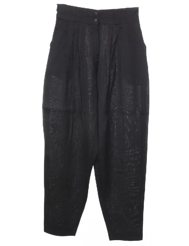 Black Tapered Trousers - W26 L26 Vacation