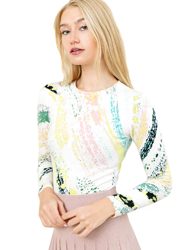 Apparalel Crewneck Knit Top Athletic Women's High - 