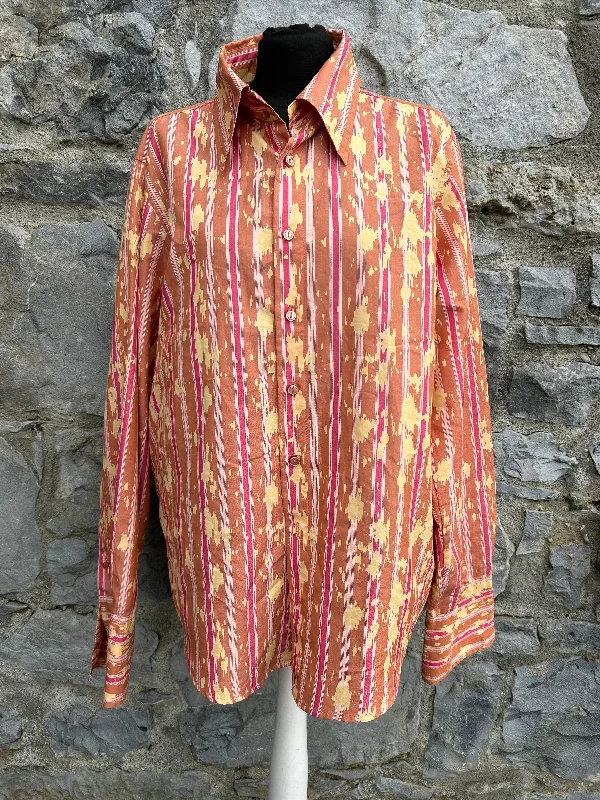 Y2K rusty stripes shirt Small Dynamic Women's Moto