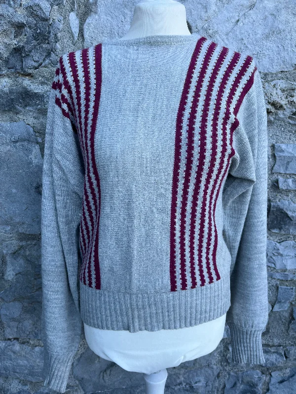 90s grey&maroon jumper uk 8-10 Adventure