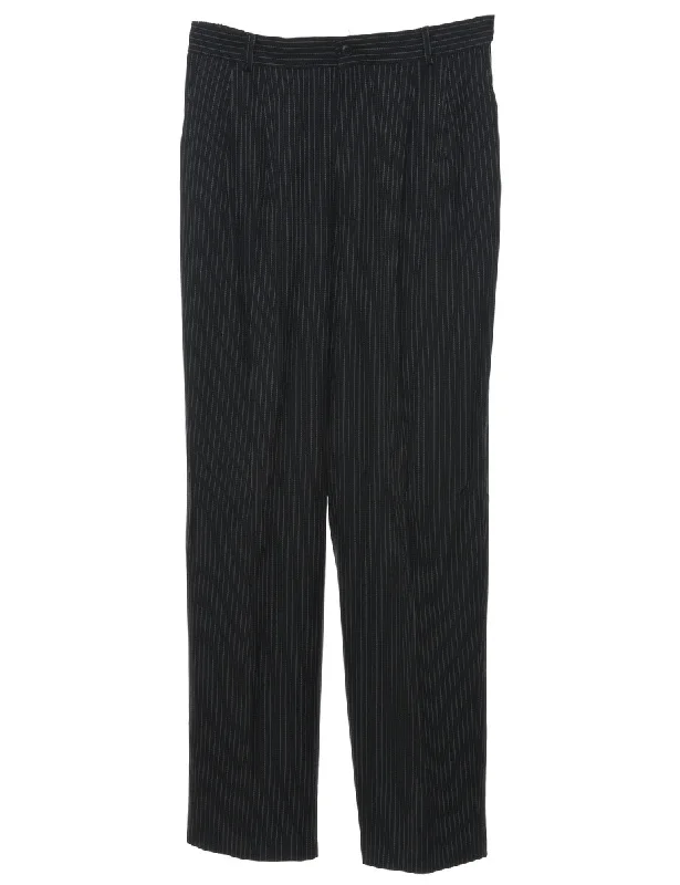 Joan Walters Pinstriped Trousers - W31 L30 Elegant Women's Formal 