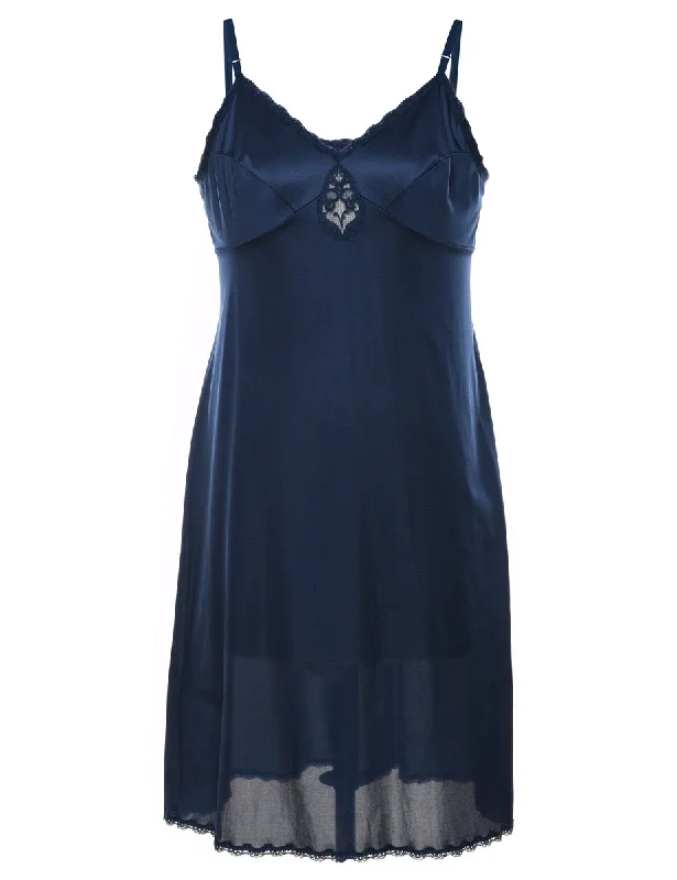 Navy Lace Slip Dress - S Practical Women's Multi - 