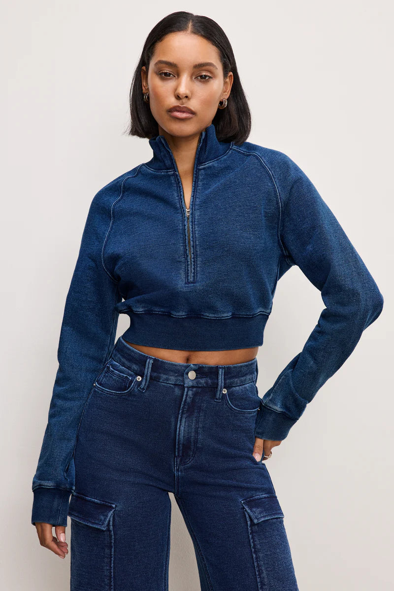 JEANIUS HALF ZIP SWEATSHIRT Refined Women's Classic 