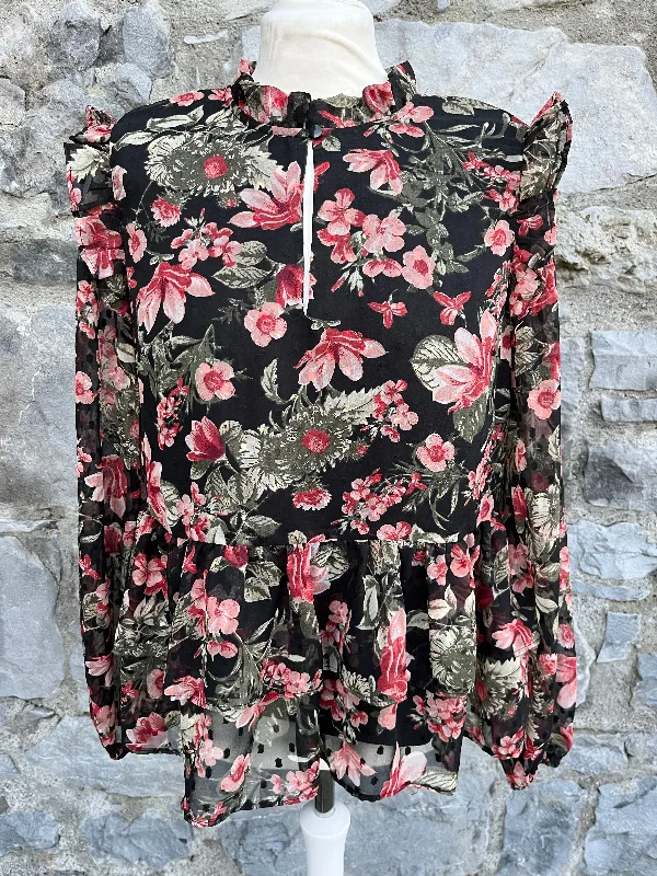 Flowers&ruffles top uk 10 Sleek Women's 