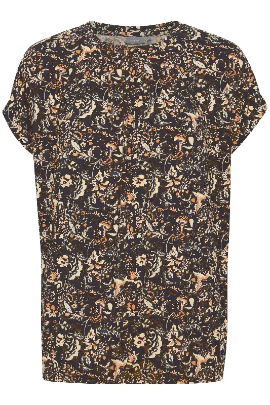 Brown floral tee uk 14 Dapper Women's 1920S