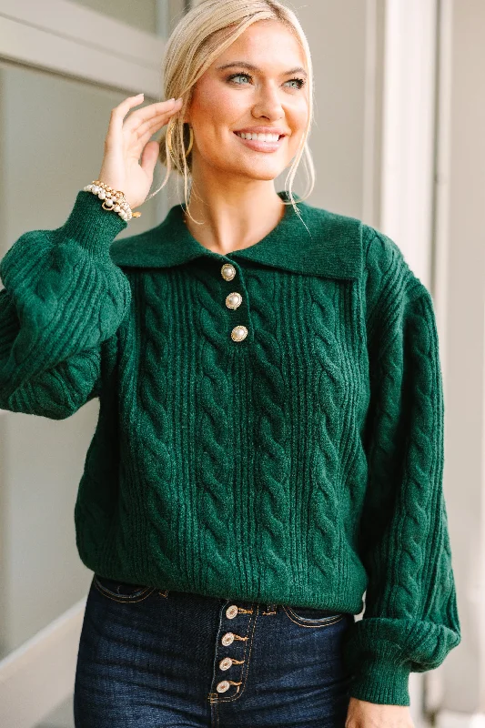 Carry On Emerald Green Sweater Confident Women's High - fashion