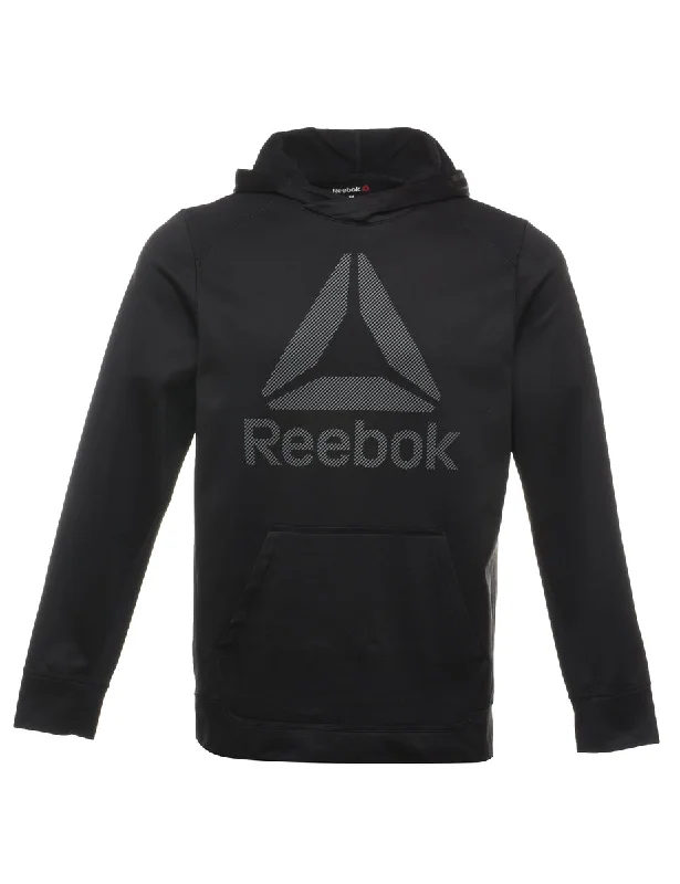 Reebok Black & Grey Classic Hoodie - M Sporty Women's Athleisure 
